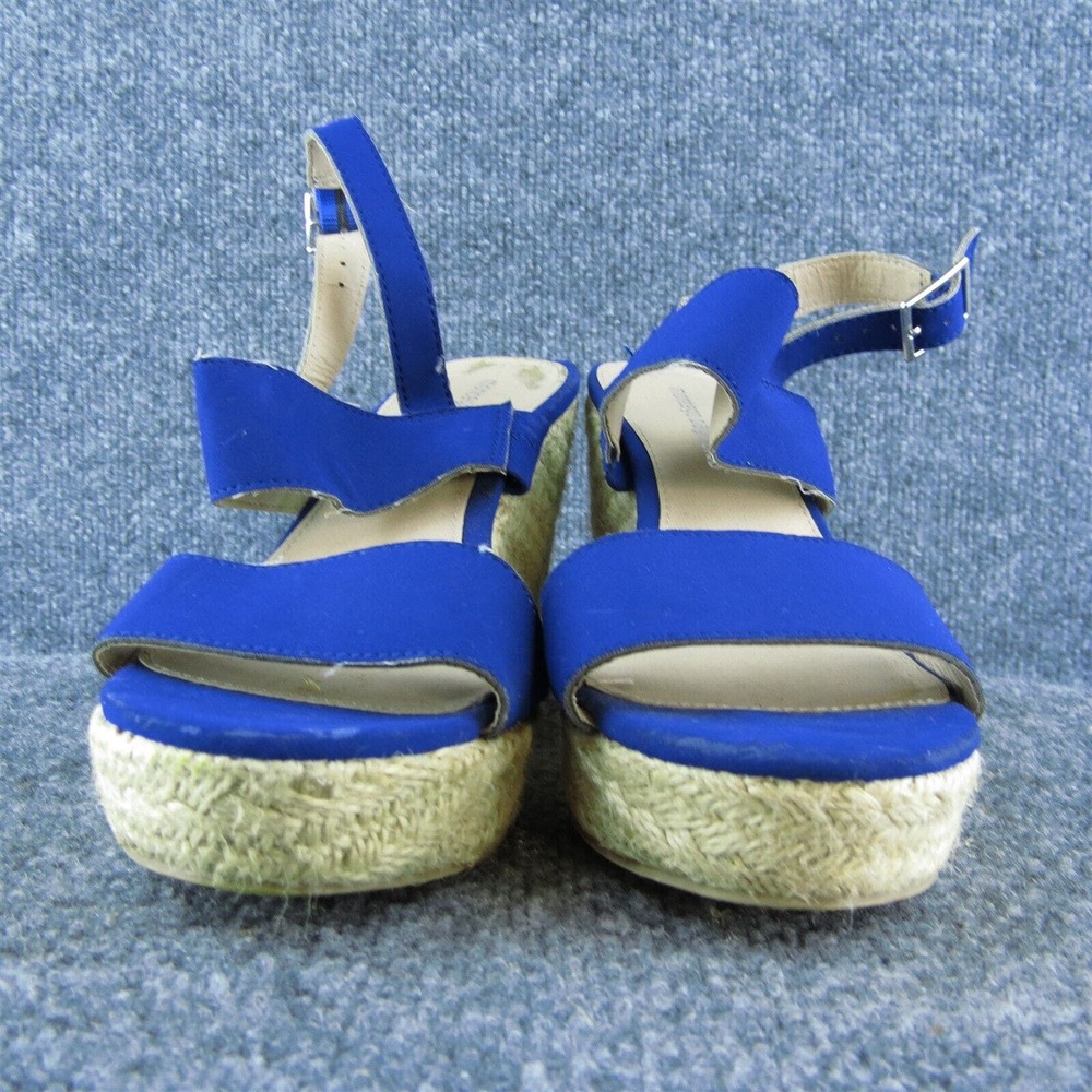 Montego Bay Club Women Ankle Strap Sandal Shoes Blue Synthetic Size 8.5 Medium - Picture 2 of 10